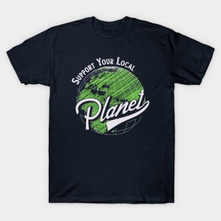 Support Your Local Planet Retro T-Shirt